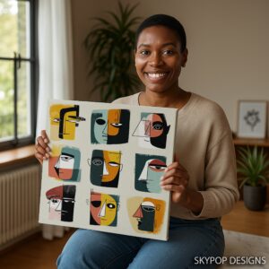 Geometric Faces Art
