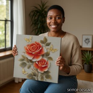 Butterfly Rose Art