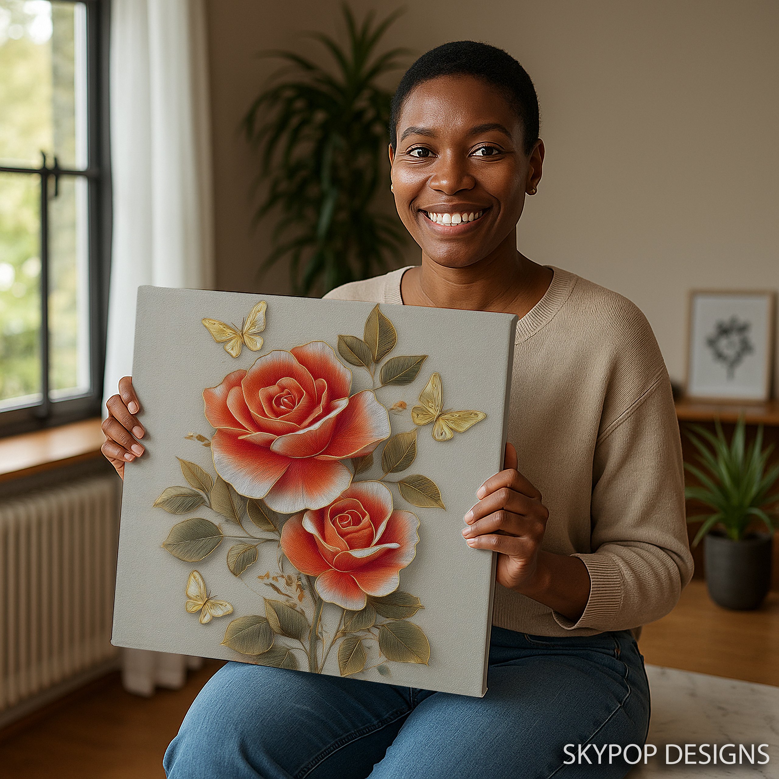 3.jpg Butterfly Rose Art