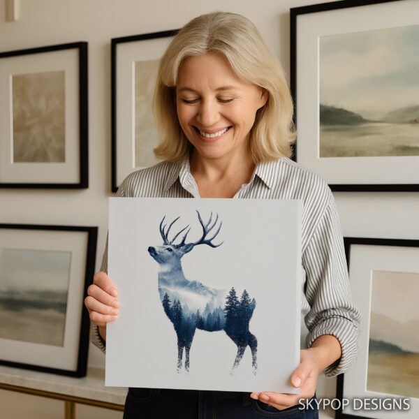 Deer Forest Silhouette Art