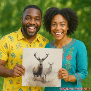 Deer Family Art