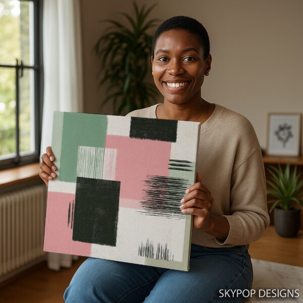 Geometric Pastel Abstract Art