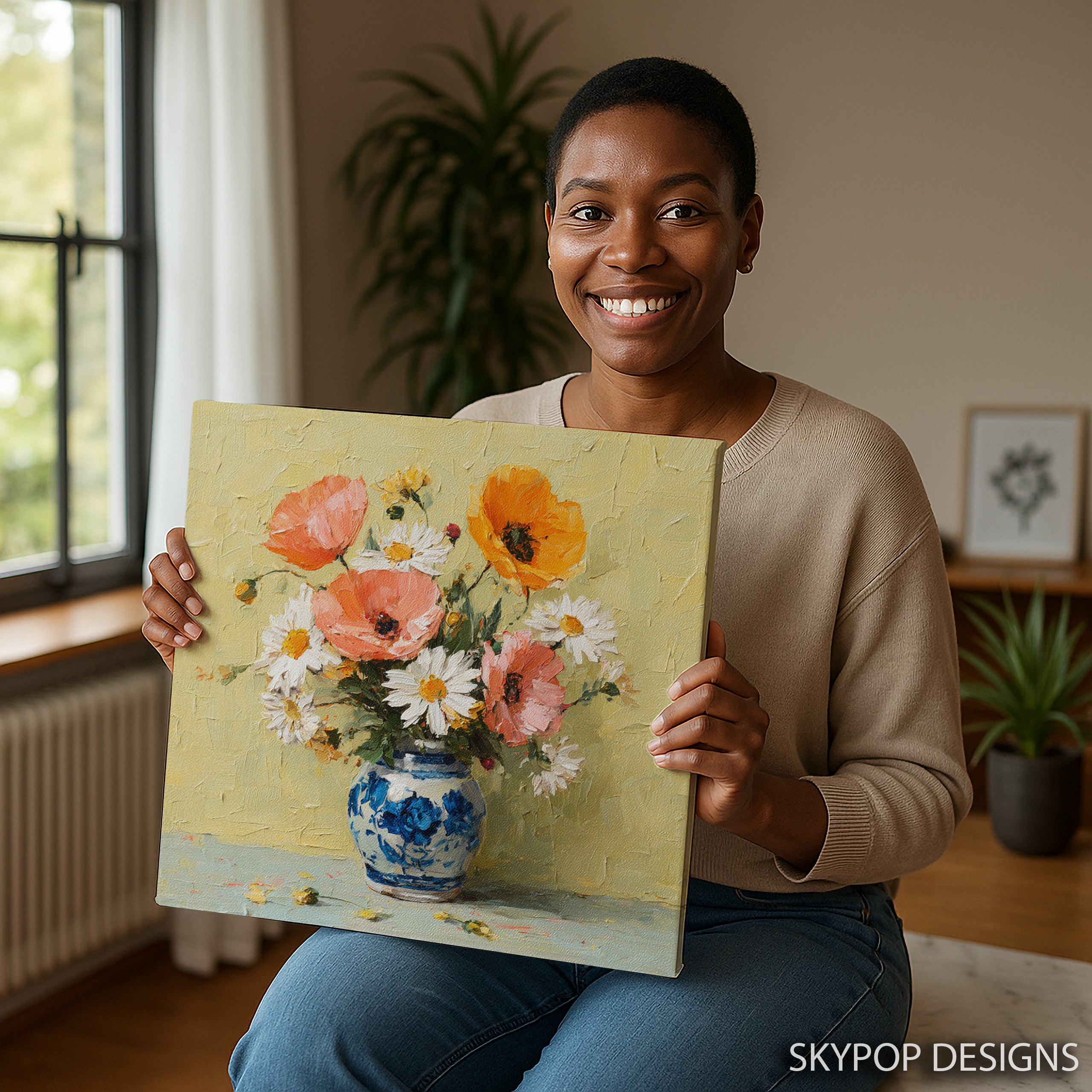 3.jpg Poppy and Daisy Bouquet Art