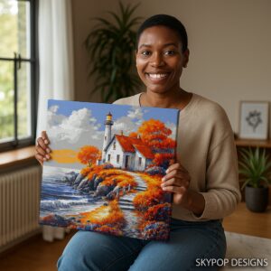 Autumn Lighthouse Art