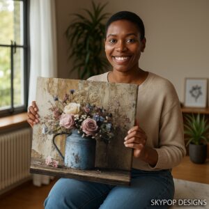 Rustic Floral Arrangement Art