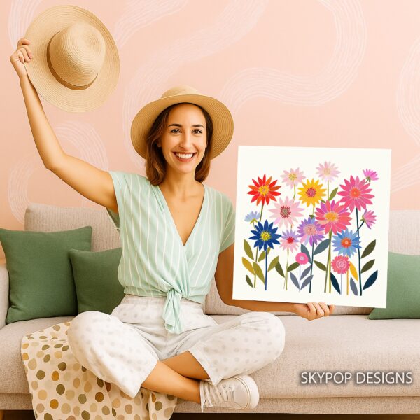 Colorful Daisy Garden Art