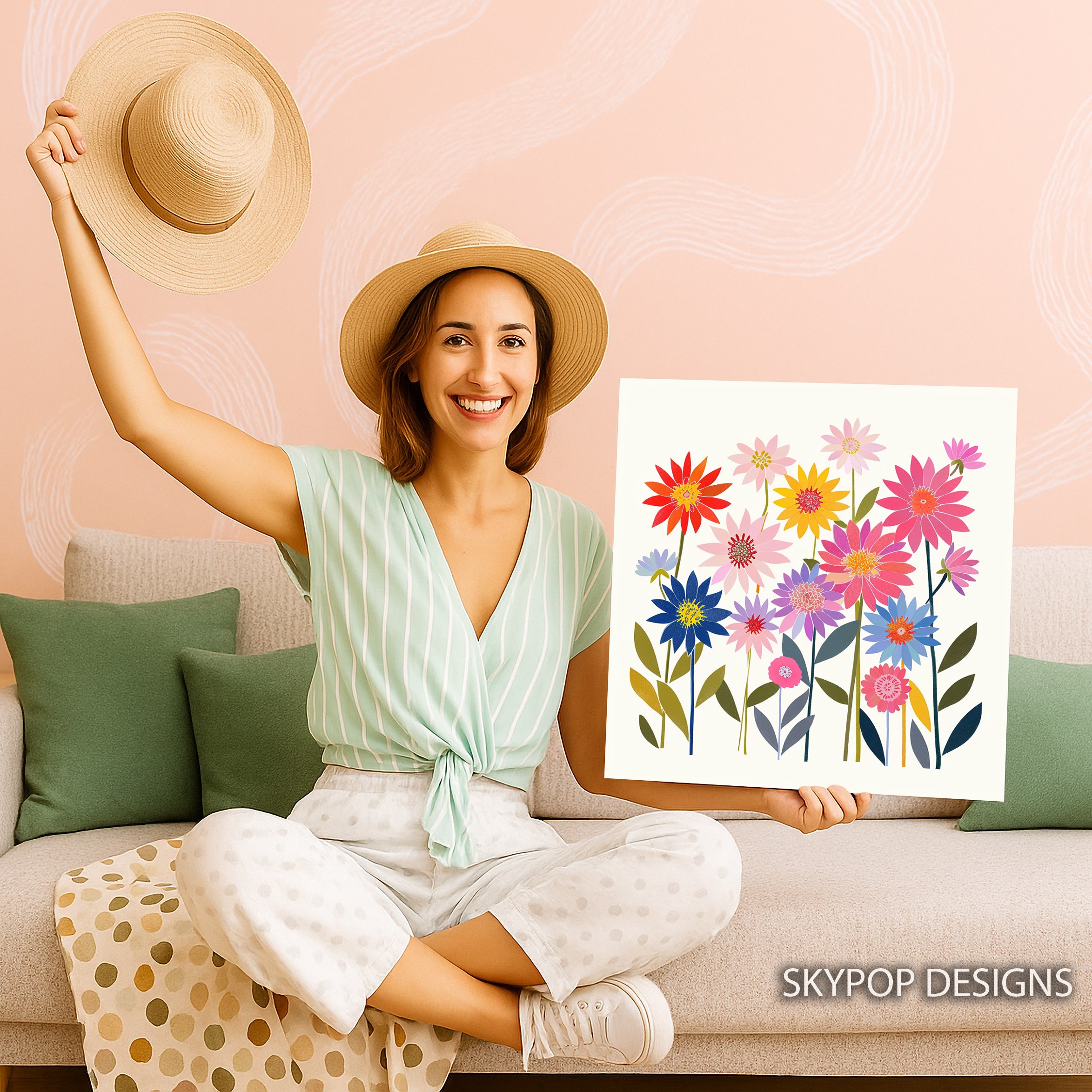 3.jpg Colorful Daisy Garden Art