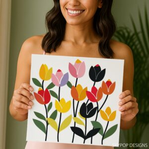 Colorful Tulip Garden Art