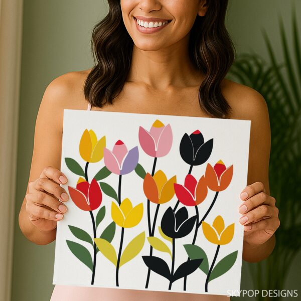 Colorful Tulip Garden Art