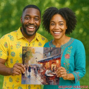 Parisian Cafe Scene Art