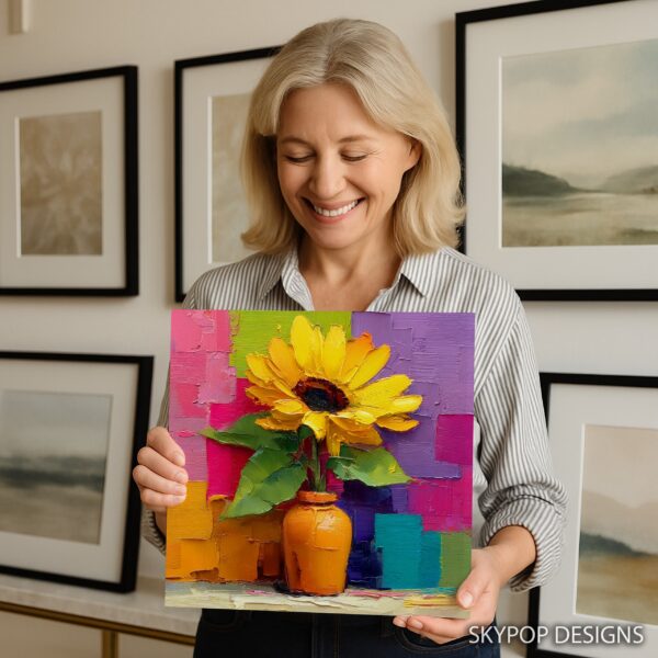 Sunflower Vase Art