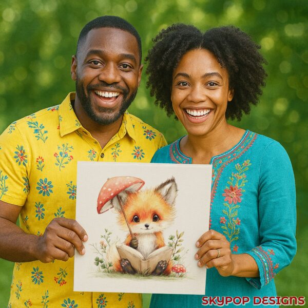 Fox Reading Book Art
