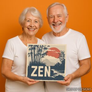 Zen Bamboo Sunset Art