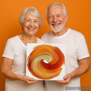 Orange Swirl Art