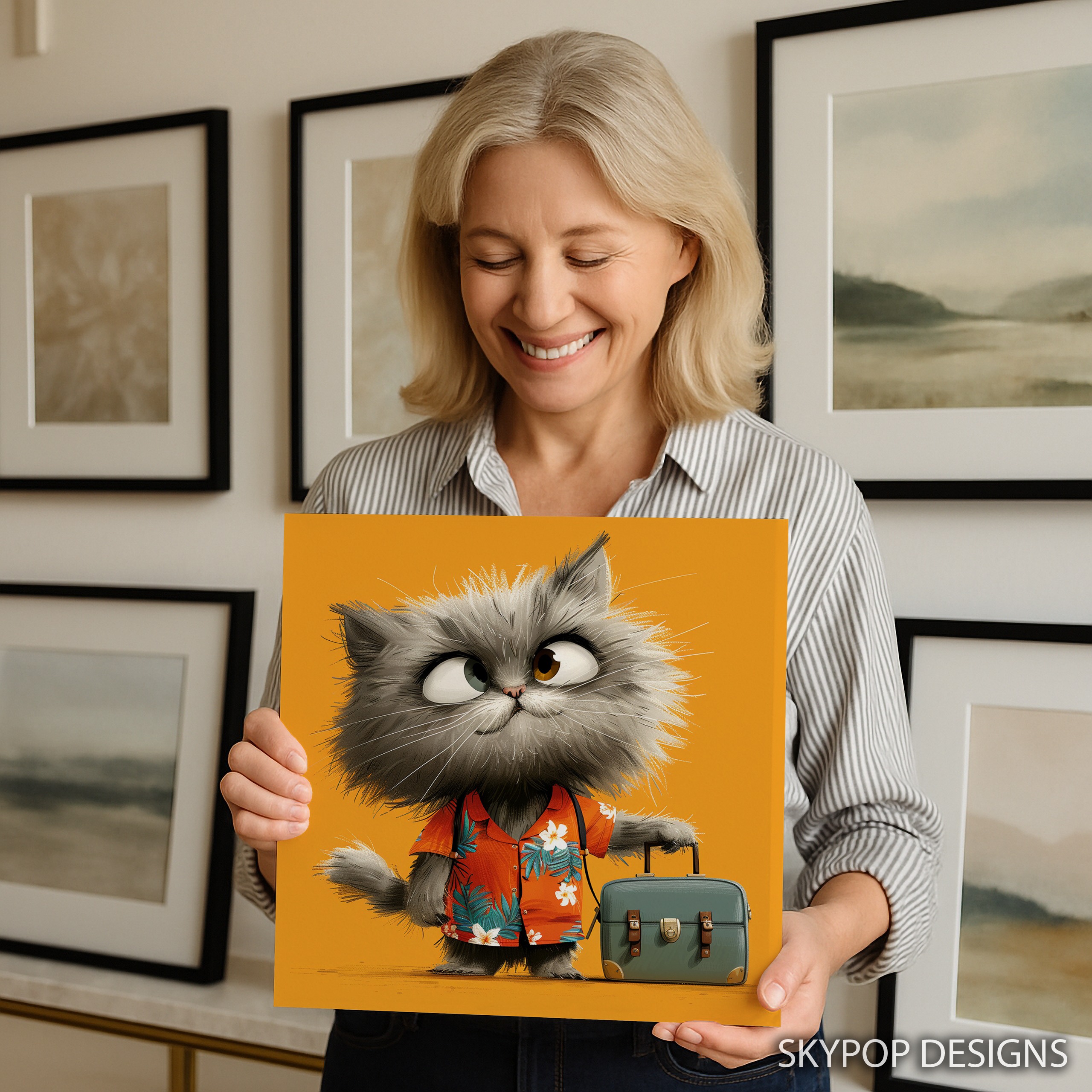 3.jpg Cat Vacation Art