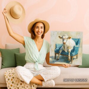 Cow Glasses Art