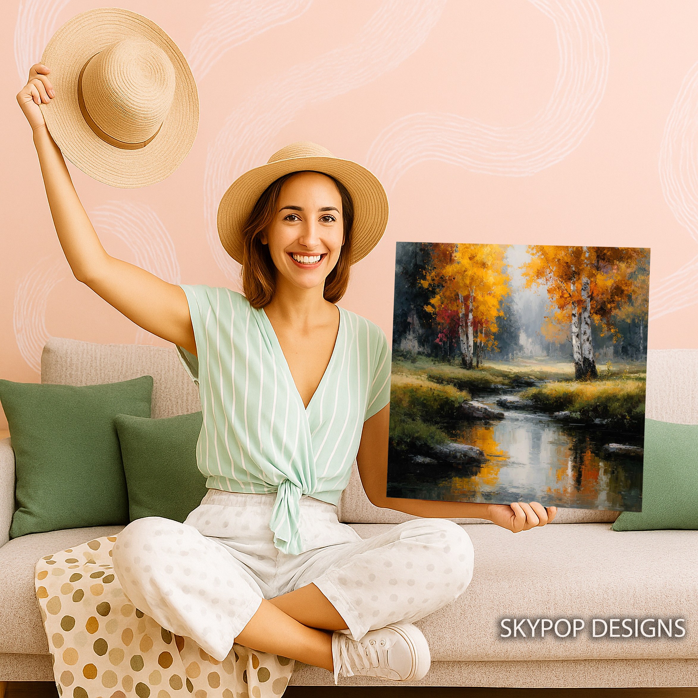 3.jpg Autumn Stream Reflection Art