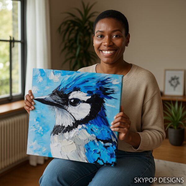 Blue Jay Portrait Art
