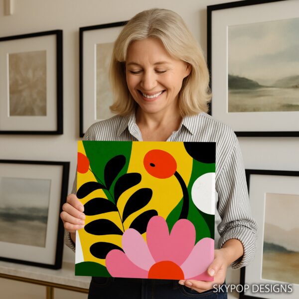 Vibrant Botanical Shapes Art