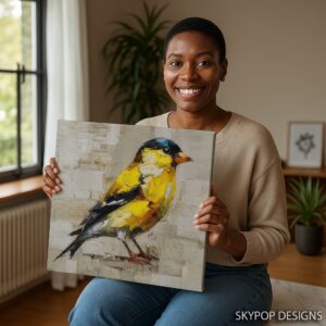 Yellow Goldfinch Art