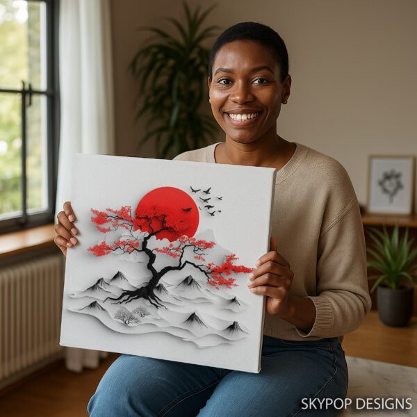 Japanese Cherry Blossom Tree Art
