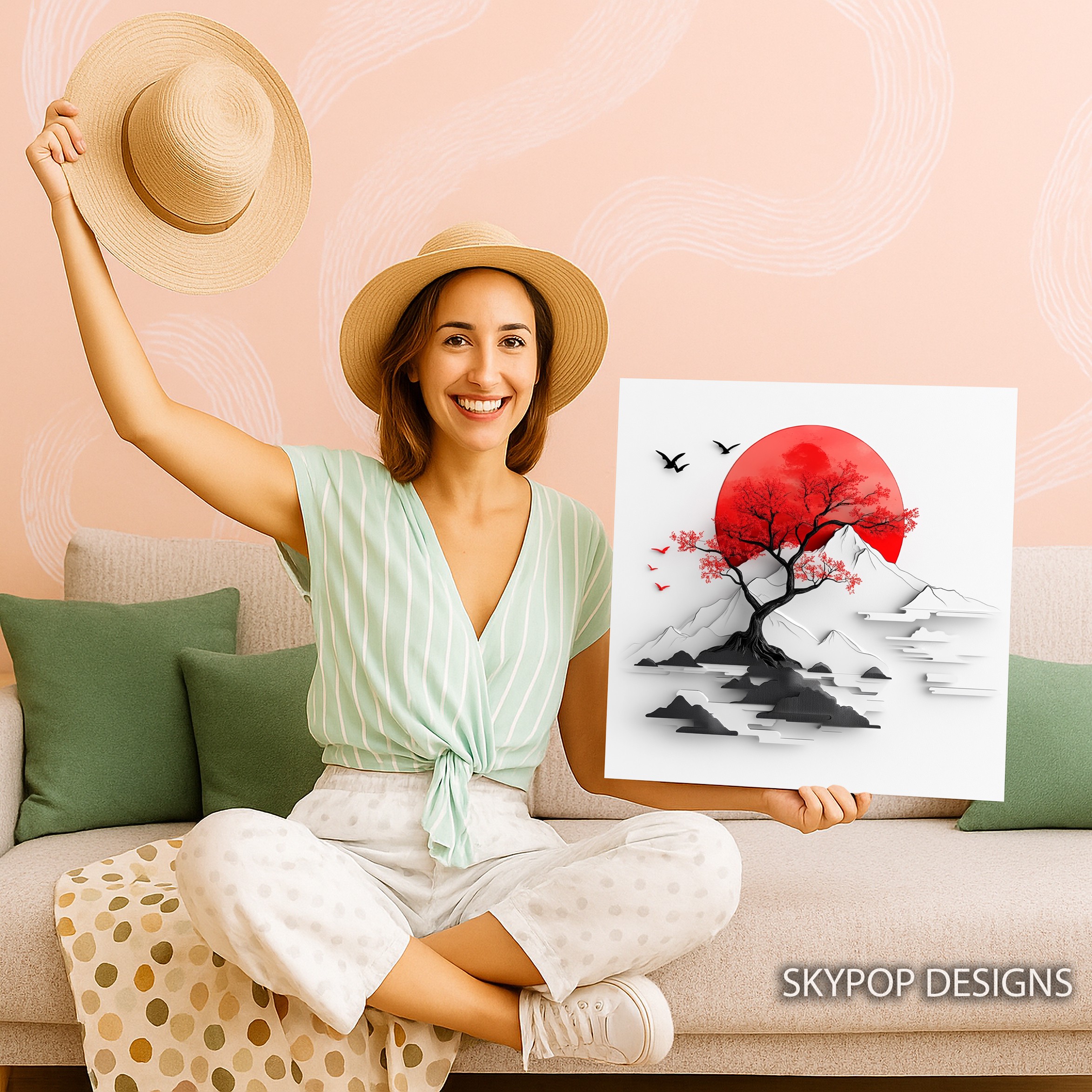 3.jpg Japanese Red Sun Tree Art