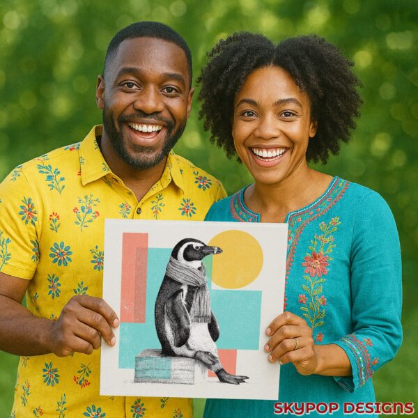 Penguin Scarf Art