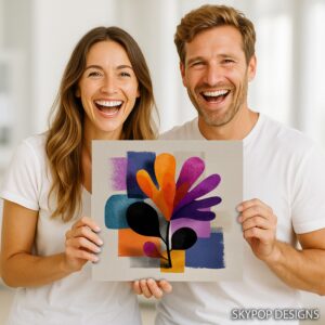 Vibrant Bloom Abstract Art