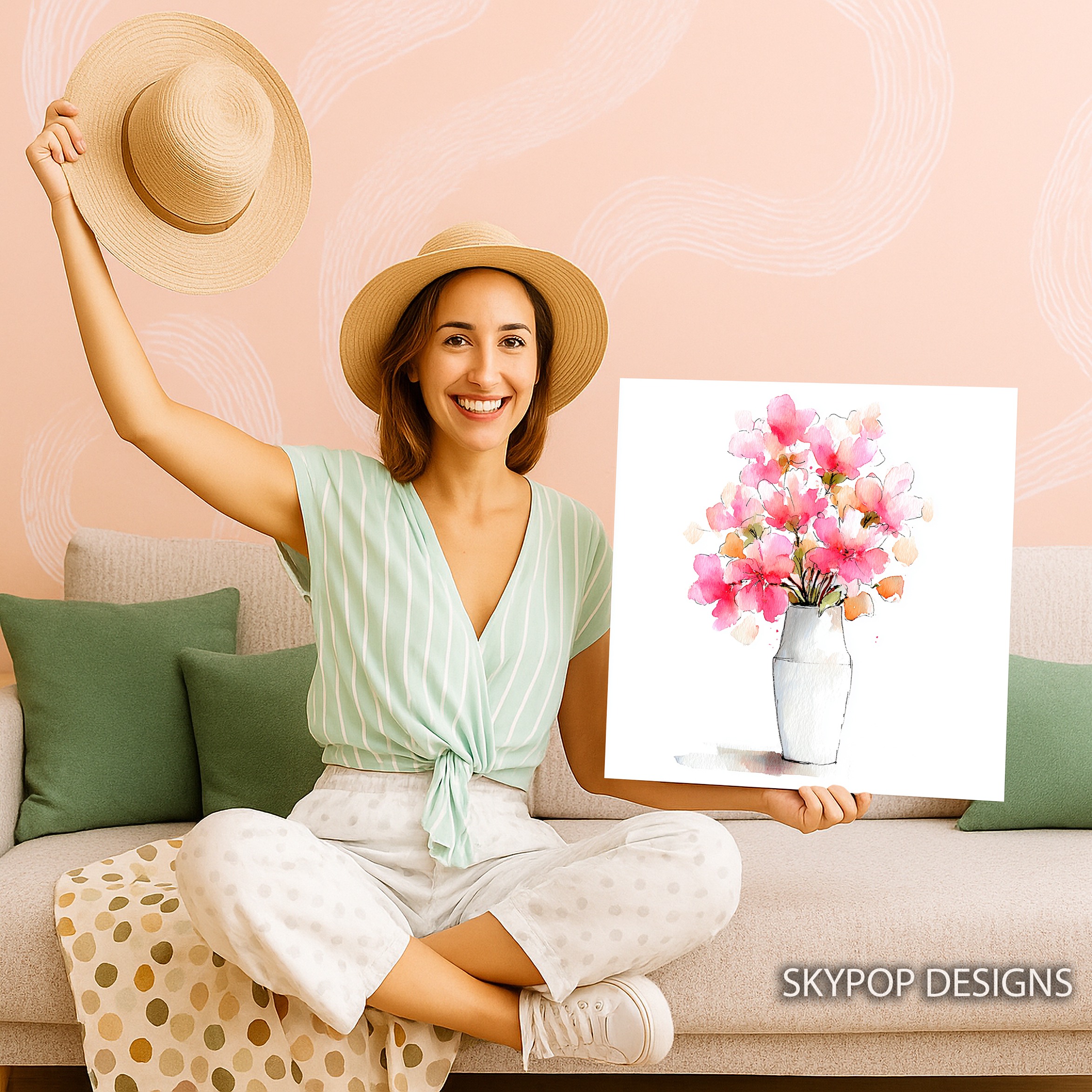 3.jpg Pink Blossoms Vase Art