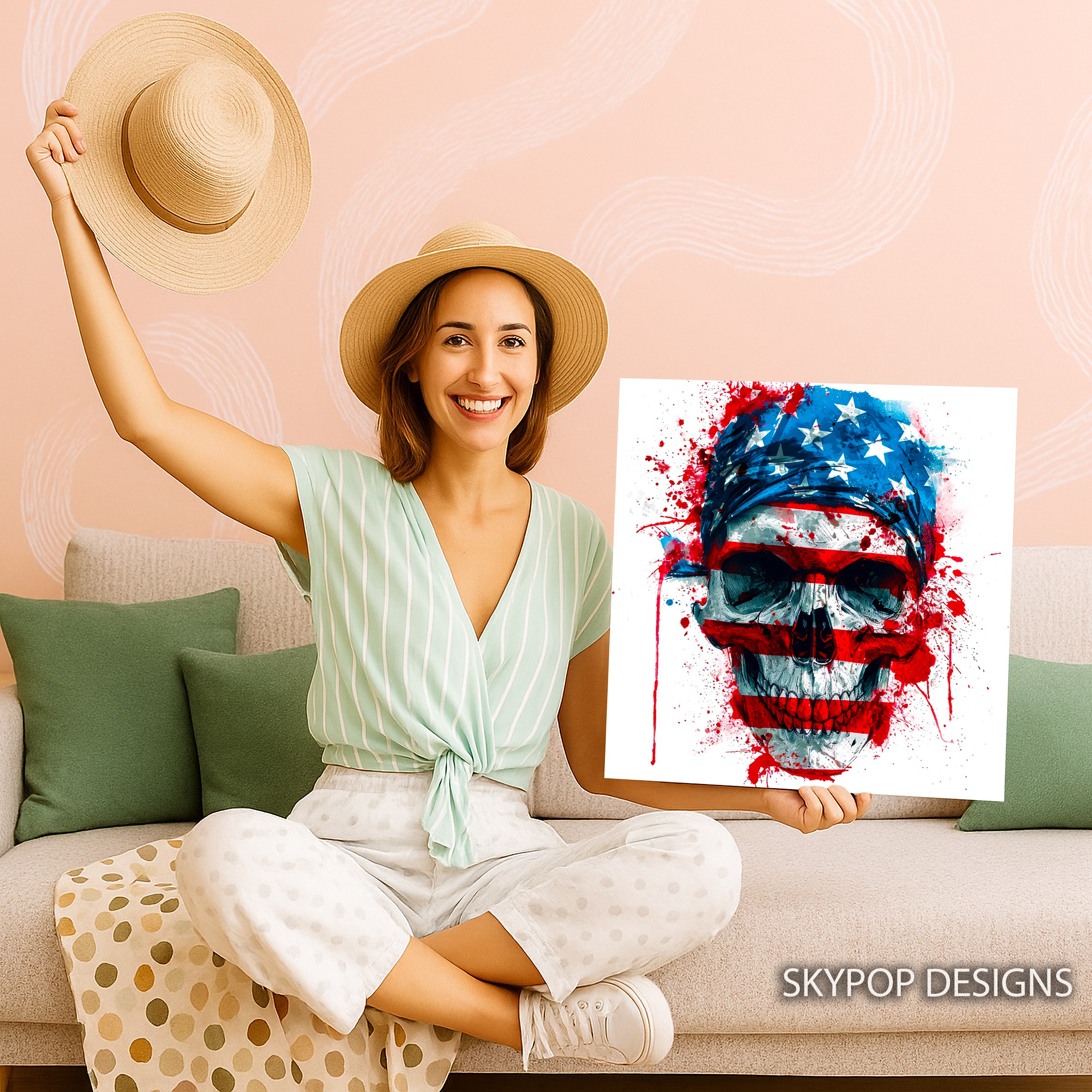 3.jpg American Skull Flag Art