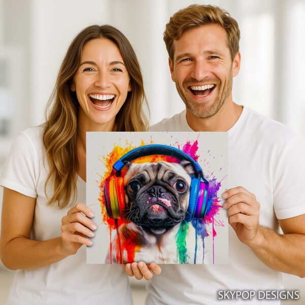 Colorful Pug Art