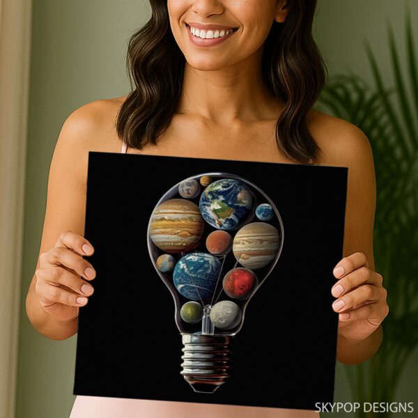 Solar System Lightbulb Art
