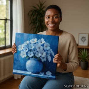 Blue Dogwood Blossoms Art