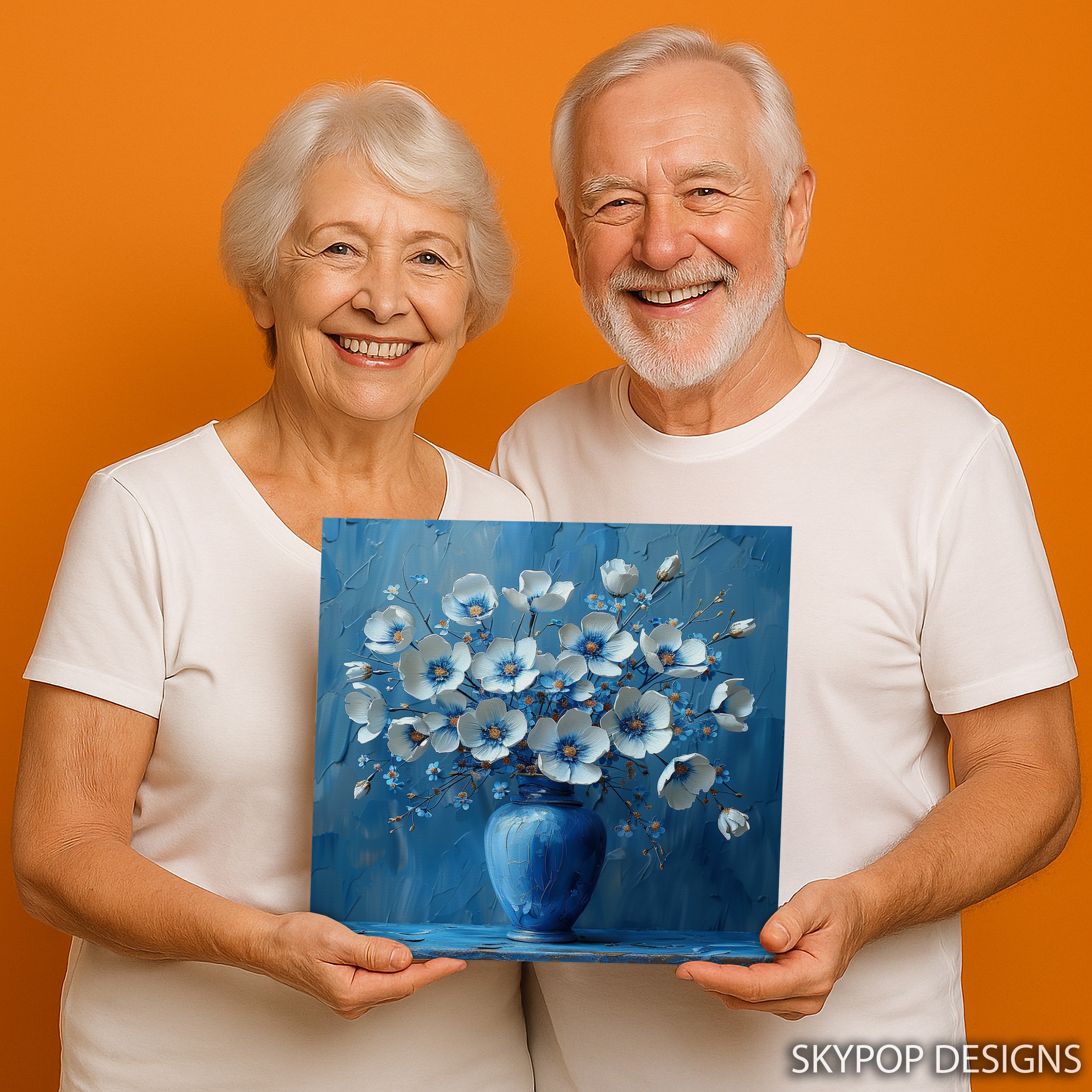 3.jpg Blue Floral Vase Art