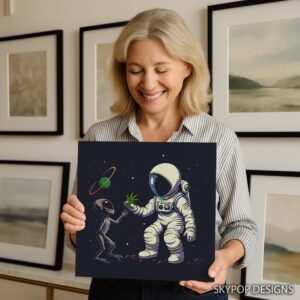 Astronaut Alien Encounter Art