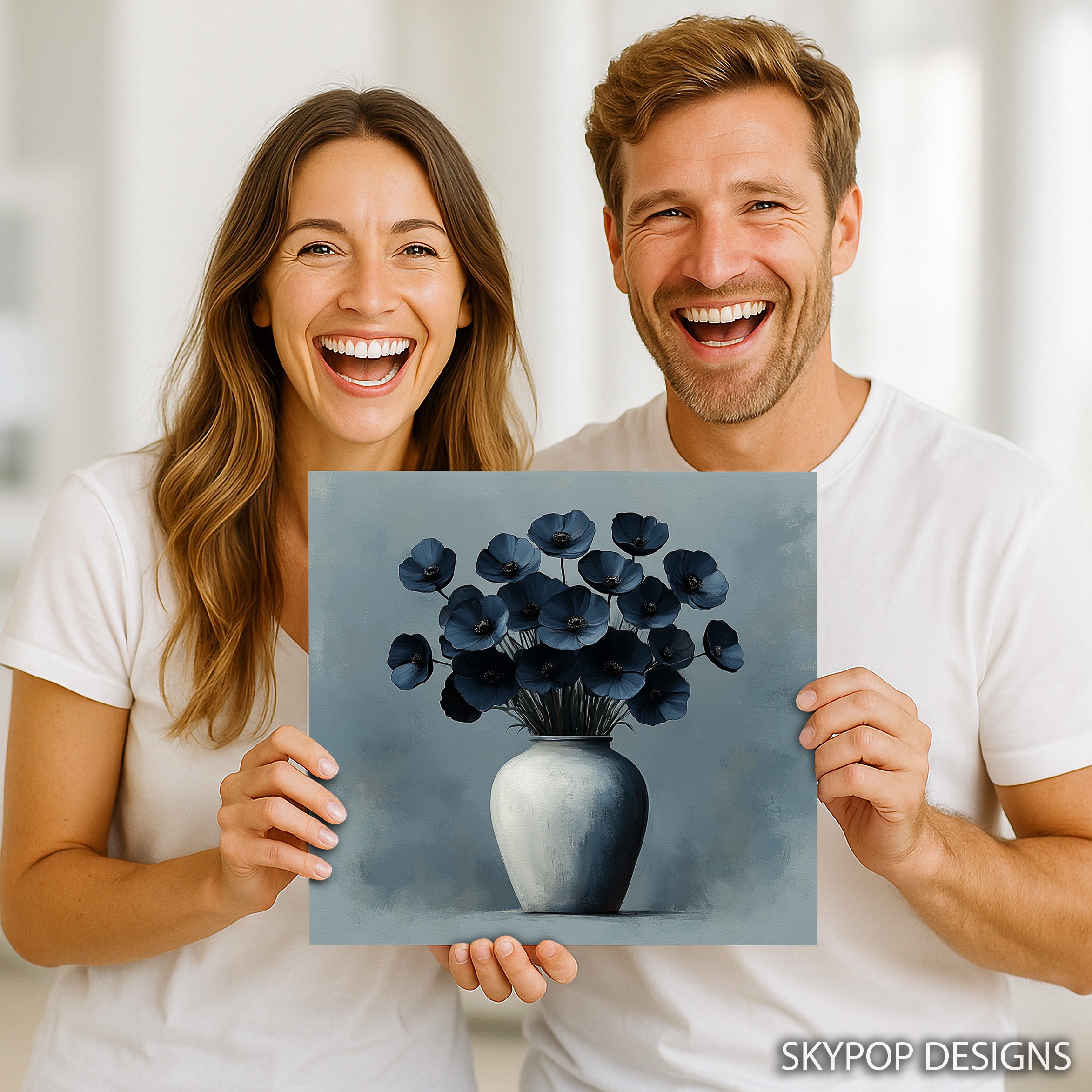 3.jpg Blue Poppy Vase Art