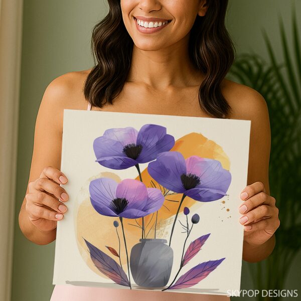 Purple Poppy Art