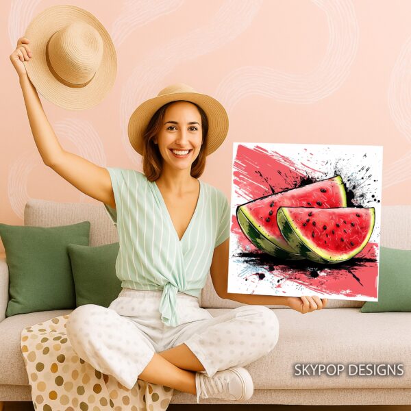 Juicy Watermelon Splash Art