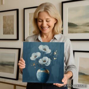 Elegant White Poppy Art