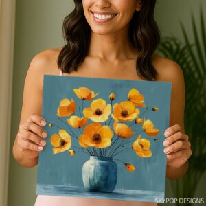 Yellow Poppy Bouquet Art