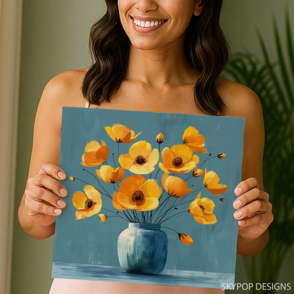 Yellow Poppy Bouquet Art