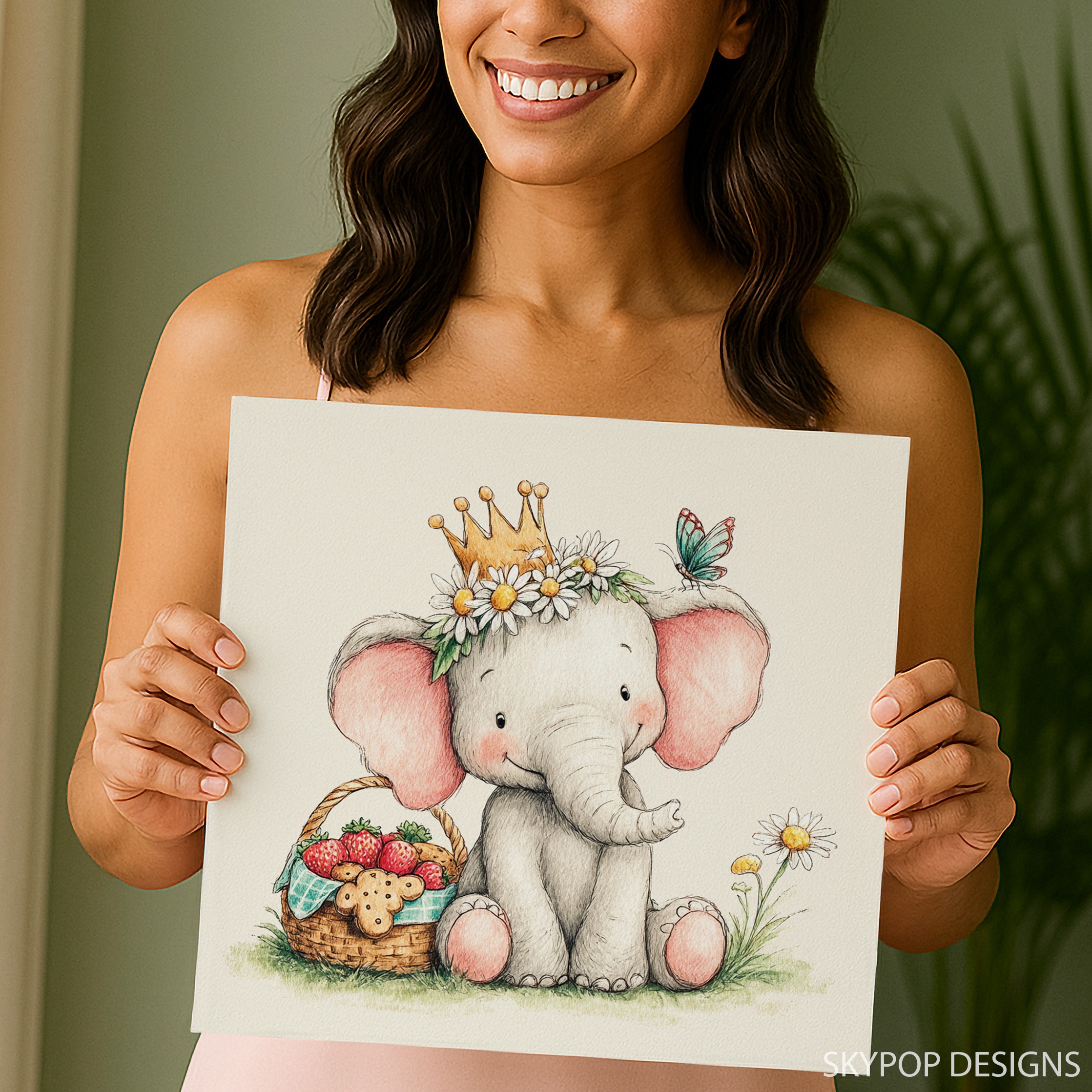 3.jpg Baby Elephant Princess Art