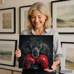 Boxing Poodle Art