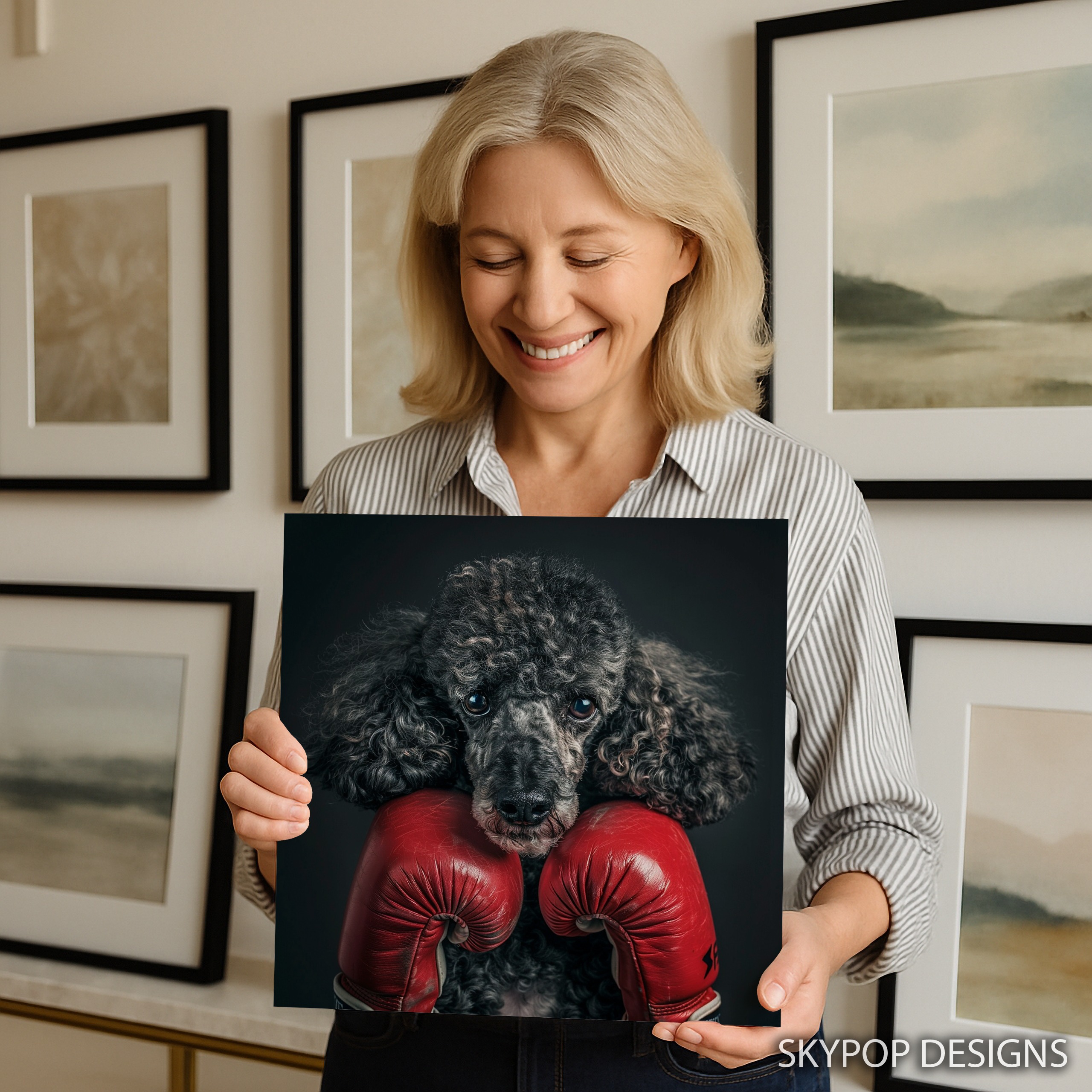 3.jpg Boxing Poodle Art