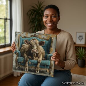 Cow Armchair Art
