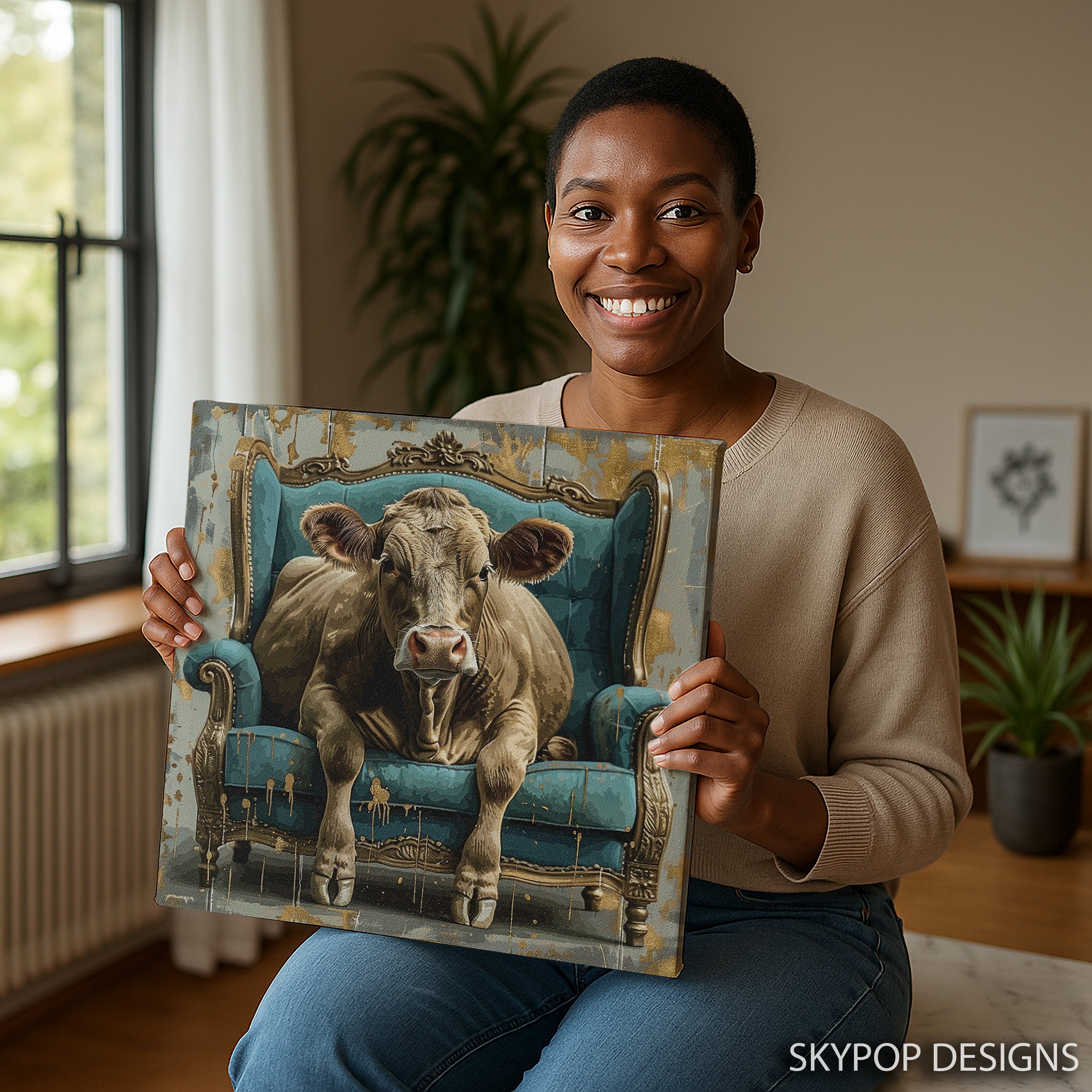 3.jpg Cow Armchair Art