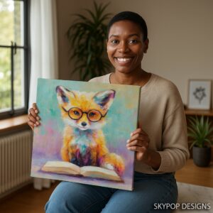 Fox Reading Glasses Art