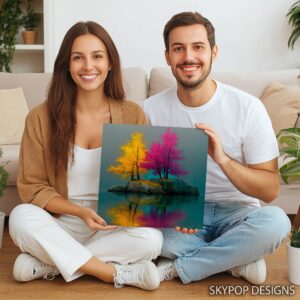 Colorful Island Trees Art