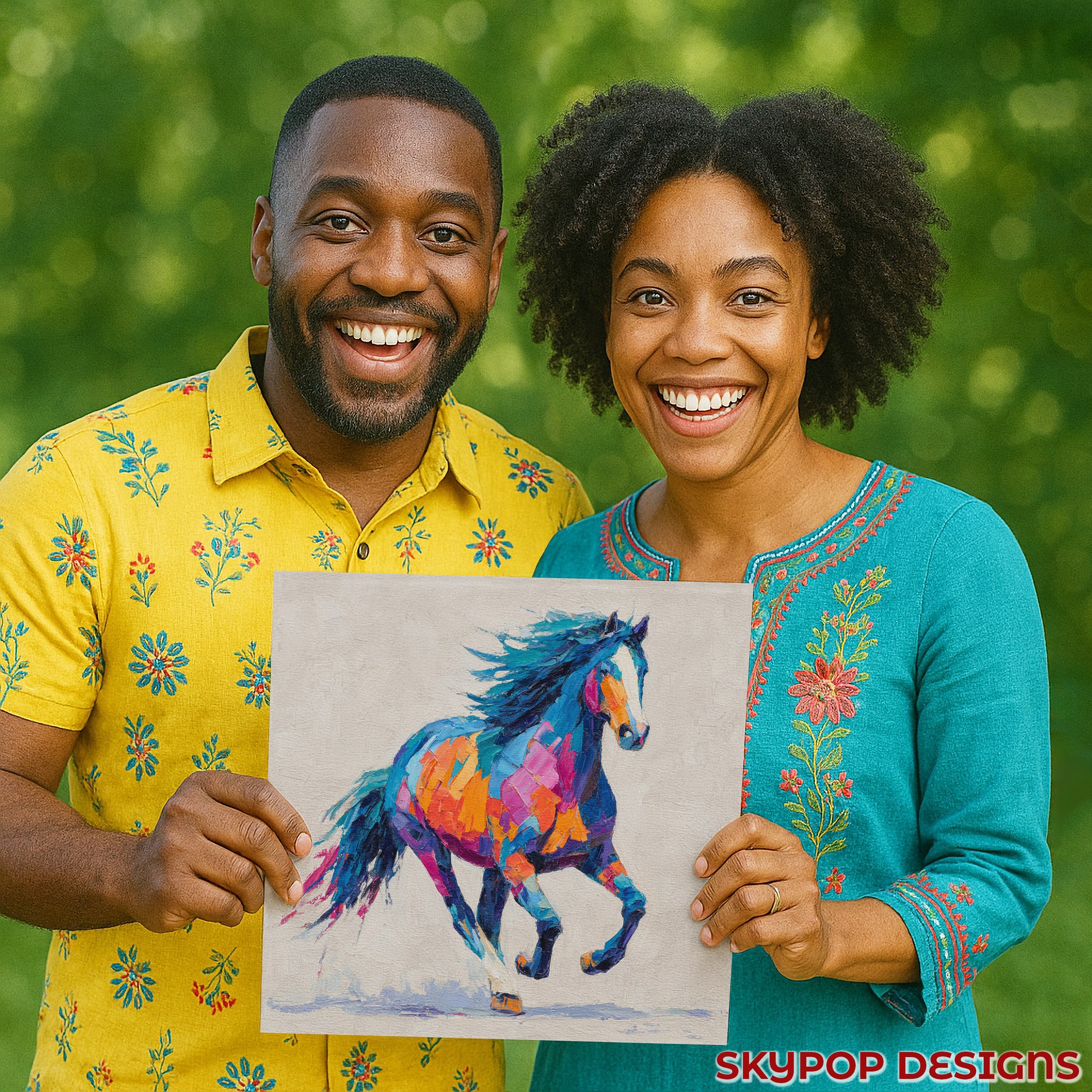 3.jpg Colorful Horse Art