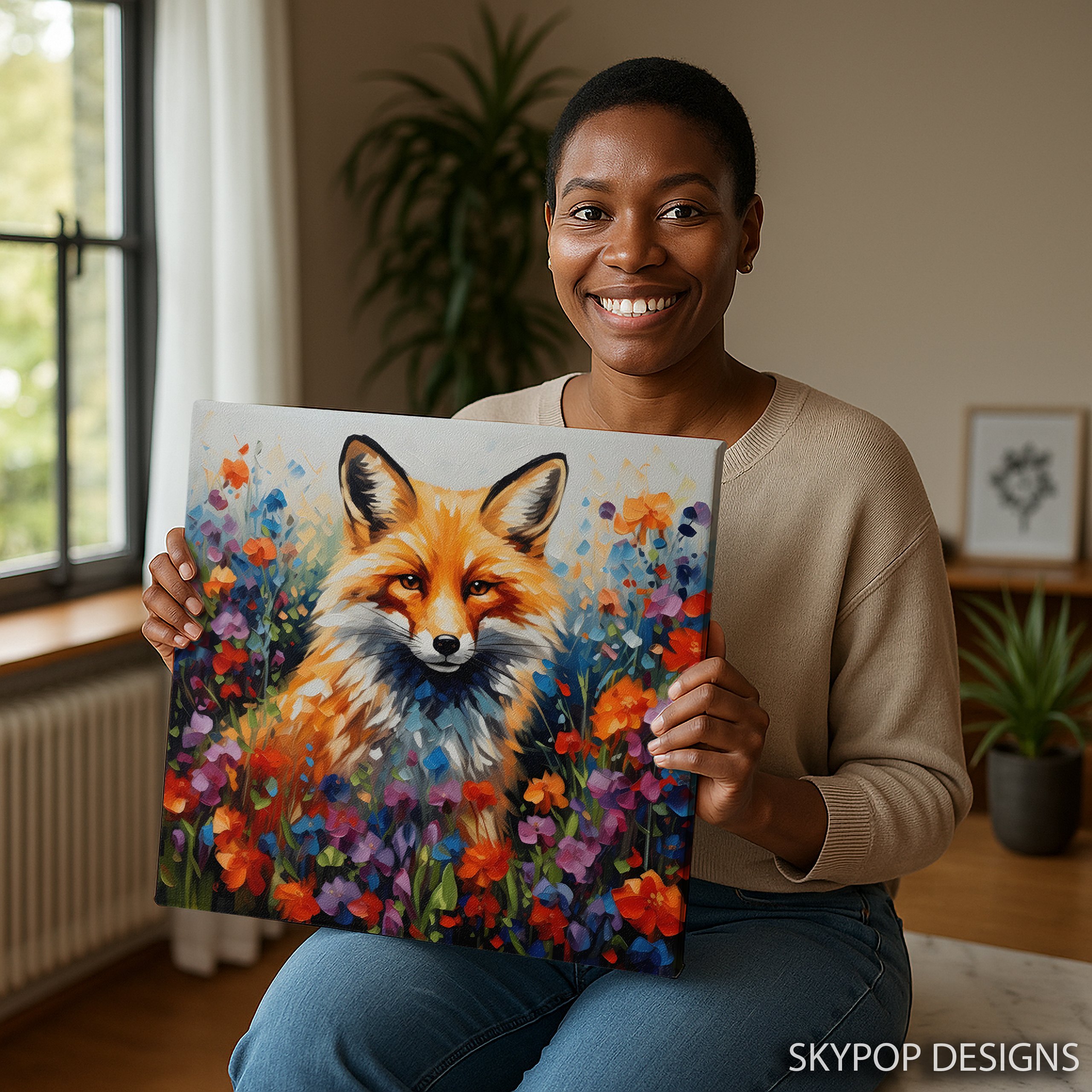 3.jpg Fox Flowers Art